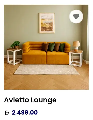 Avletto Lounge Sofa - Mustard Yellow Two-Seater