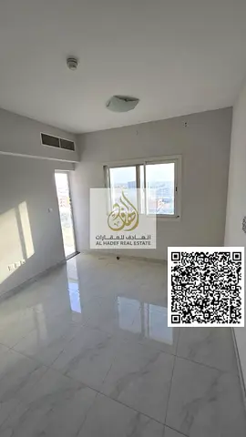 Two-bedroom apartment with a living room, separate unit in Al Jurf 3, second occupancy. Two master bedrooms, three bathrooms, balcony, and parking. Cl