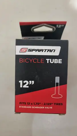 Spartan 12 Bicycle Inner Tube - New, Standard Schrader Valve