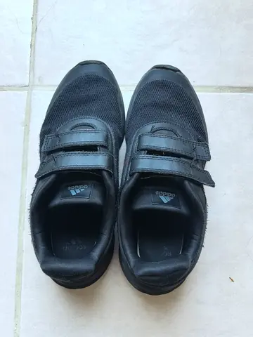 Black Adidas Velcro Sneakers, Good Used Condition