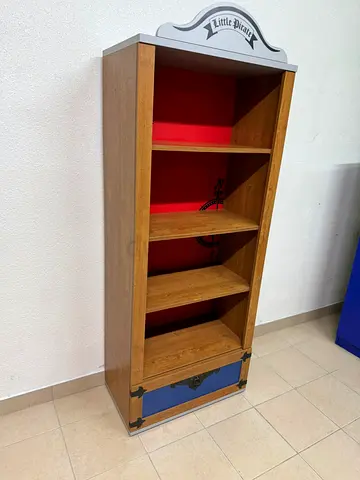 A Little Pirates-themed bookcase with 4 shelves and a drawer from Home Centre.
