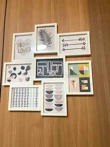 8 in 1 Framed wall photo frame