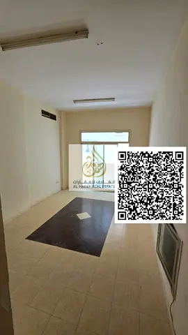 Two-bedroom apartment for rent in Al Jurf 2, Ajman, near The National School, Al Aqsa School, and Woodlem Park School. Includes 2 bathrooms, master be