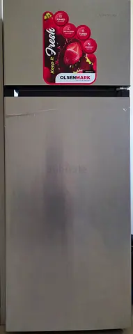 Olsenmark Double Door Refrigerator - Good Condition, Silver