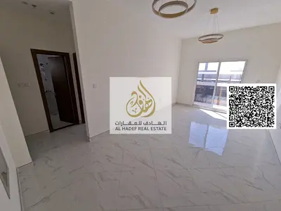 For rent in Ajman, first occupancy, one bedroom and living room with 2 bathrooms and balcony in Al Nuaimiya on Al Ittihad Street next to D2D and Gift