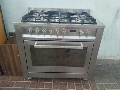Ariston 90cm Stainless Steel Gas Cooker with Electric Oven - Good Condition