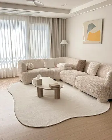 Modern Cream Boucle Corner Sofa can be customised in different sizes and colours