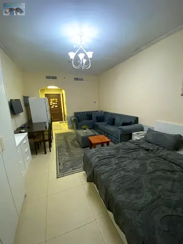 Furnished studio apartment for monthly rent in Ajman Al Jurf area in Al Yasmin Towers next to City