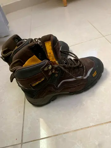 Used CAT (Caterpillar) Brown Work Safety Boots - Men’s Size (see photos)