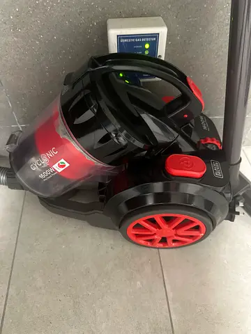 Black  Red Bagless Vacuum Cleaner - Good Working Condition