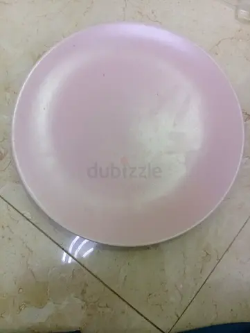 Light pink ceramic dinner plate - gently used