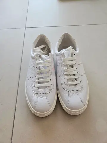 Superga leather sneakers, 38, white