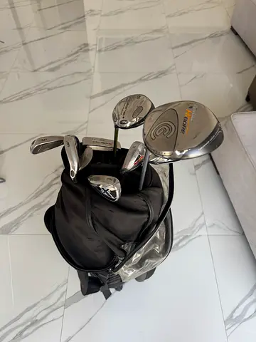 Set of Cleveland Golf Clubs with Carry Bag - Good Condition