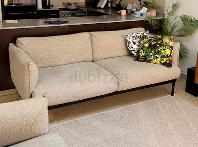 IKEA Light grey 3-seater fabric sofa in excellent condition