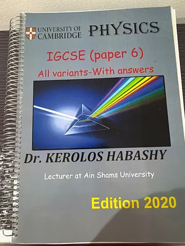 Physics IGCSE O-level cambridge, extended paper 6 classified with questions