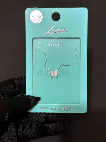 925 Sterling Silver Butterfly Necklace ✨ Original Price 145 AED