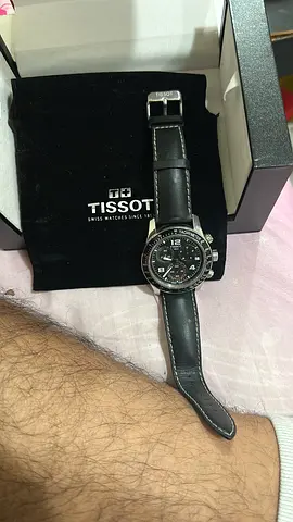 Tissot mens wristwatch with leather strap - good working condition