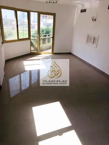 Three bedroom apartment with maid room for rent in Sharjah Al Majaz 2 Jamal Abdul Nasser Street with balconies gym pool and tennis court