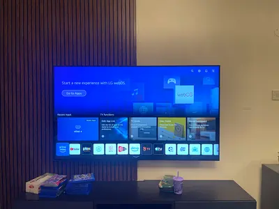 LG WebOS TV + Cabinet Under