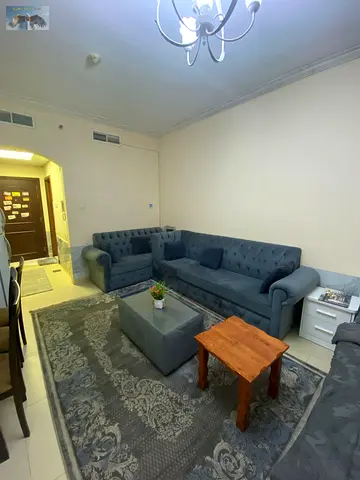 Furnished studio apartment for monthly rent in Al Yasmin Towers Al Jurf 2 area Prime location with easy access to the Dubai and Sharjah exits