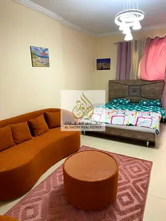 For Rent in Ajman – Fully Furnished Studio in Al Yasmin Towers 📢 A great opportunity for monthl