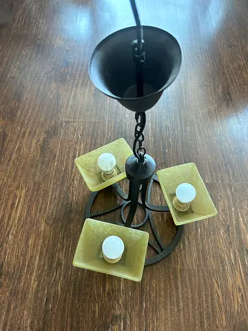 Rustic bronze swag chandelier