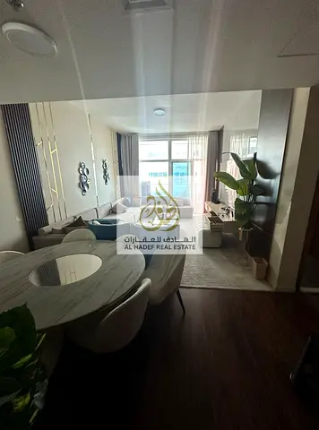 Annual rent in Ajman, Al Rashidiya 3 Towers, Ajman One, swimming pool, gym, parking, three-bedroom apartment with living room, maid's room, laundry ro