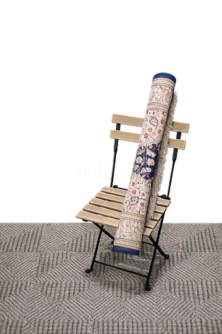 Classic Persian-style Area Rug - Rolled, Excellent Condition (along with classic hard wooden chair)