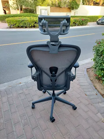 Brand Remastered Version Herman Miller Aeron Chair With Headrest Size C Graphite Fully Adjustable