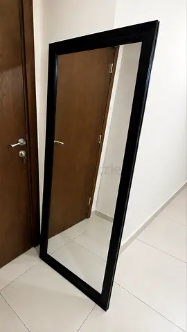 Large Full-Length Black Framed Mirror - Leaning/Wall Mount