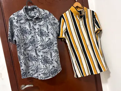Mens Printed Shirt and Striped Polo Collection