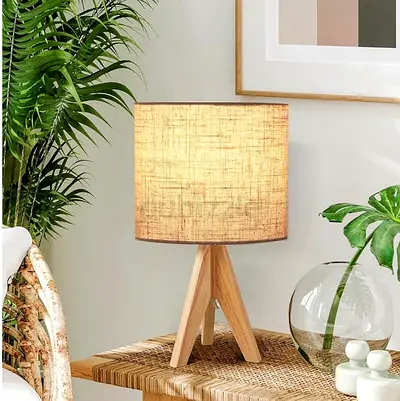 Modern Tripod Table Lamp with Fabric Shade