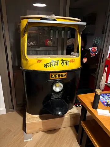 Vintage Indian Auto Rickshaw Front Cabin Home Bar