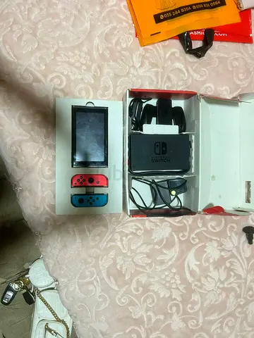 Nintendo Switch Console with Neon Joy-Con and Dock - Used