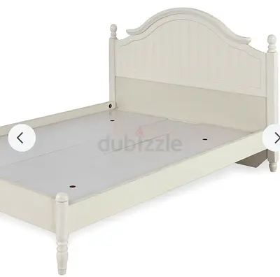Clovis Double-Sized Bed, White - 120x200 cm in excellent condition for sale free delivery installati