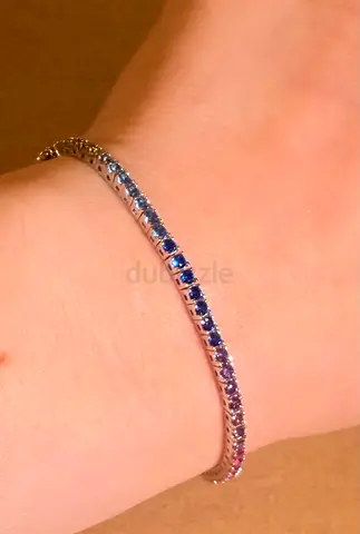 Tennis bracelet on silver 925 with mossnaite
