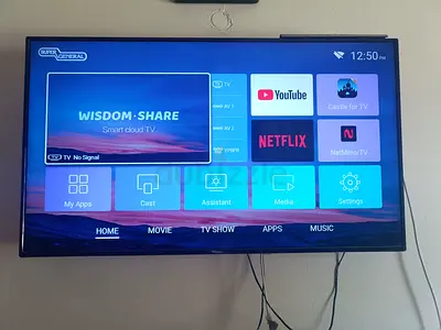 50 inch Smart LED TV - Wall Mounted, Good Working Condition