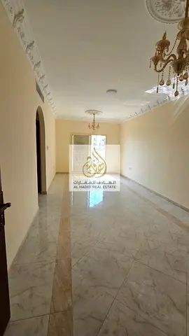 Annual rent in Ajman, Al Hamidiya area 1, opposite the court, next to Ajman University. Family building. One-bedroom apartment with a living room, bal