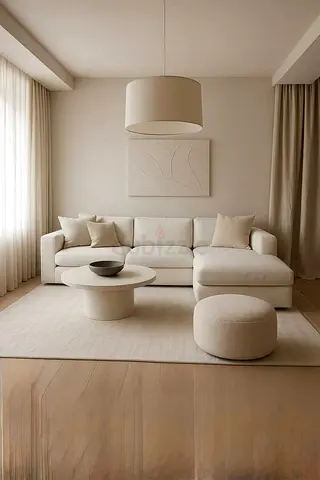 Modern Cream L-Shaped Sectional Sofa