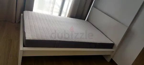 Ikea Queen size bed with mattress available in perfect condition