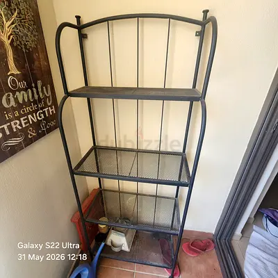 Metal Bakers Rack with Shelves - Black