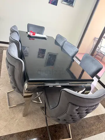 Modern Velvet Dining Chairs with Chrome Legs