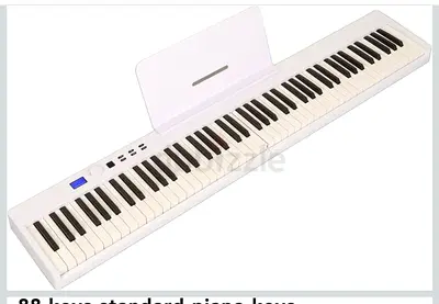 Portable 88 -Key USB MIDI Keyboard with Carry Bag - White