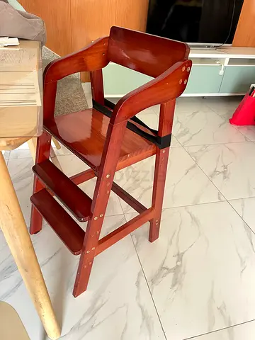 Solid Wooden Adjustable Baby High Chair / Feeding Chair