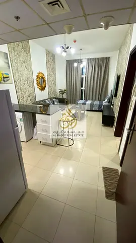 Furnished one-bedroom apartment in City Towers, all bills included. Two bathrooms, master bedroom with balcony.