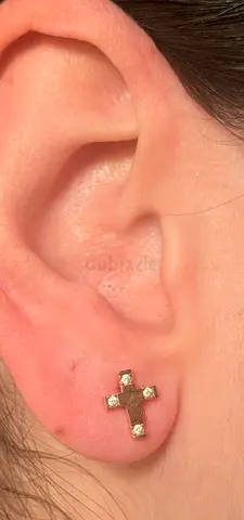 Earrings pure yellow gold 18 k