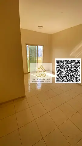 For rent in Al Rashidiya 2, next to Falcon Towers: two bedrooms, a living room, two bathrooms, and