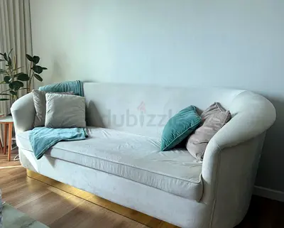 Luxury Curved Sofa Set – Modern Cream Velvet – 1+1+2+3 Seater