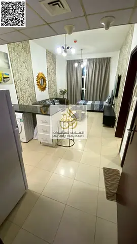 Furnished 1 Bedroom Hall | 2 Bathrooms | Balcony | Bills Included | Parking | City Tower Ajman | AED 3,500 Monthly