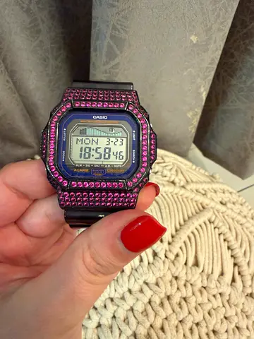 Gshock watch limited edition with pink crystals